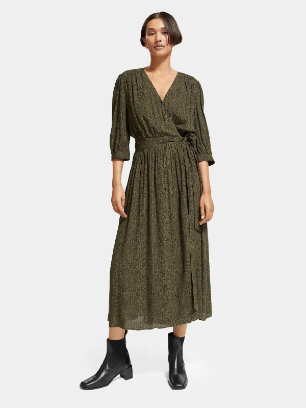 Midi wrap dress