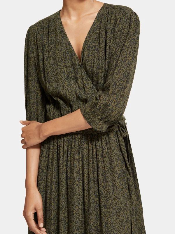 Midi wrap dress