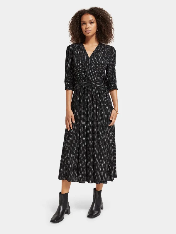 Midi wrap dress