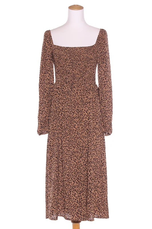 MIRACLE - Leopard print shirred bodice midi dress! 12