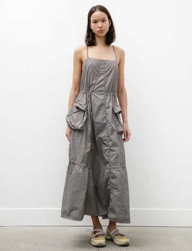 Parachute Dress Stone Khaki Poplin