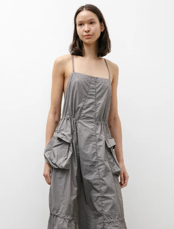 Parachute Dress Stone Khaki Poplin