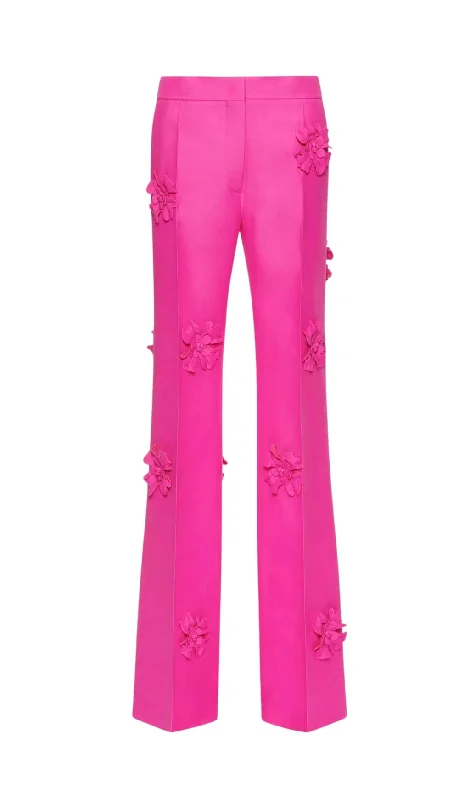 STEREO FLOWER MID-RISE JEANS IN PINK