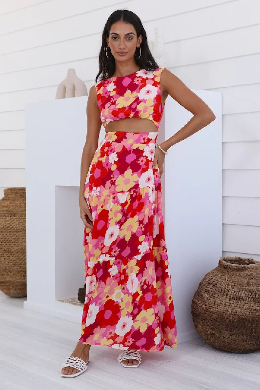 Sunlight Calls Maxi Dress Pink