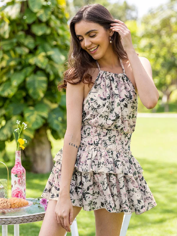 Vintage Floral Layered Cami Dress