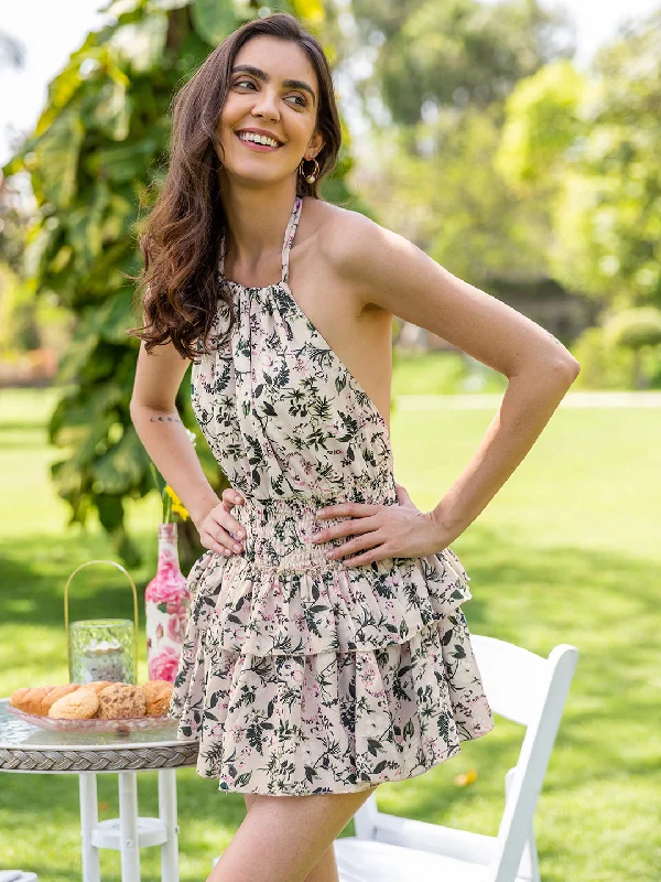 Vintage Floral Layered Cami Dress