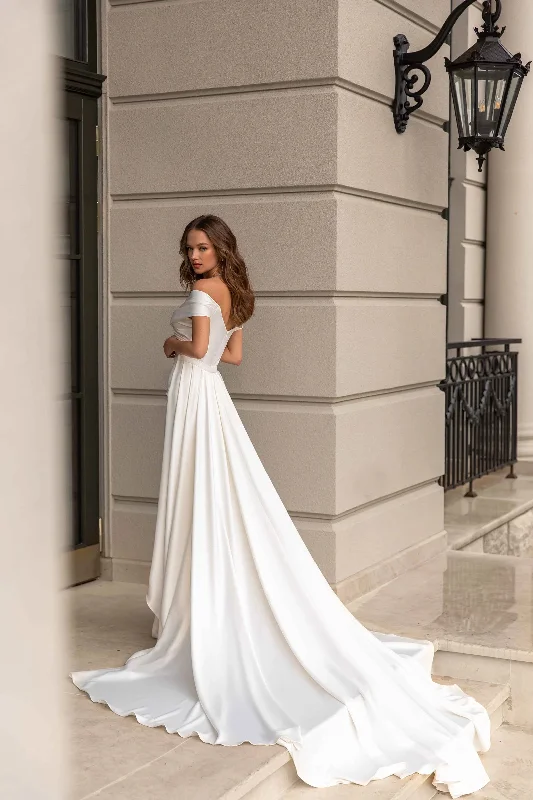 Newest Off Shoulder Bridal Gowns, Detachable Popular Wedding Dresses, Mermaid Fashion Wedding Dresses