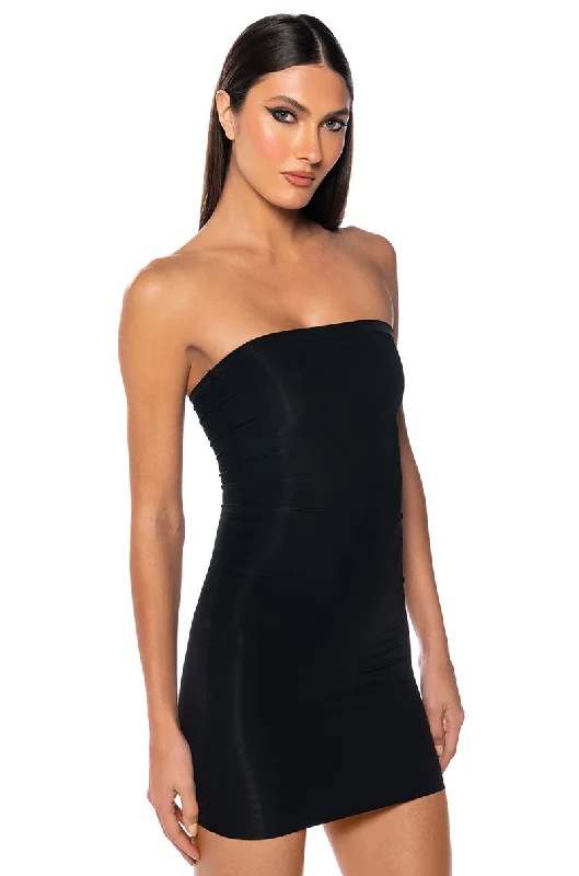 SECOND SKIN STRAPLESS MINI DRESS