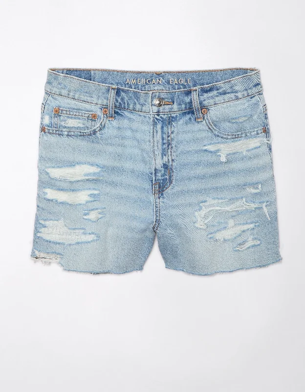 Seasonal Sale – Shop Now!AE Strigid Super High-Waisted Relaxed Denim Short