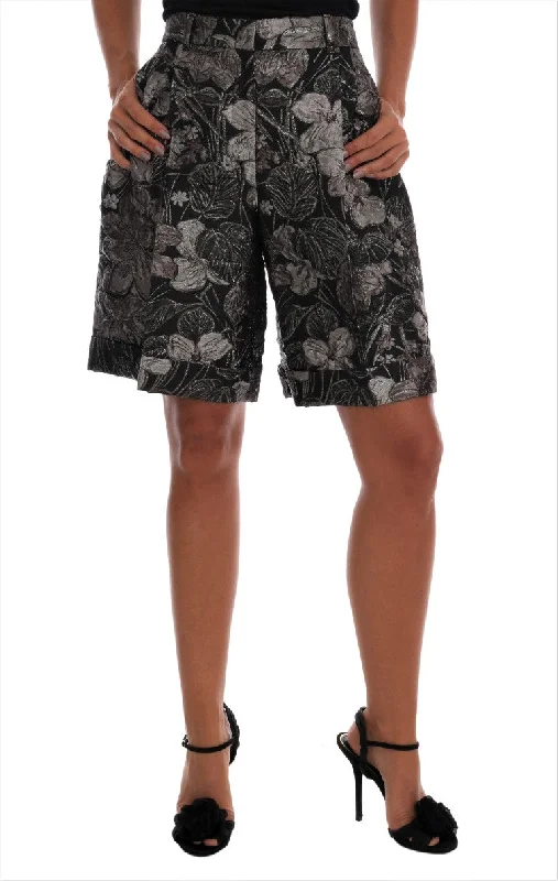 Hottest Discounts of the Year!Dolce & Gabbana Elegant High-Waist Brocade Women's Shorts Hottest Discounts of the Year!Dolce & Gabbana Elegant High-Waist Brocade Women's Shorts