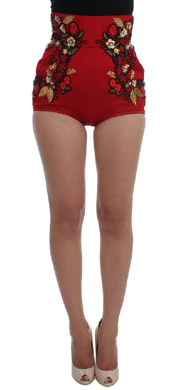 Shop More, Spend Less!Dolce & Gabbana Elegant Silk  Embroide Mini Women's Shorts