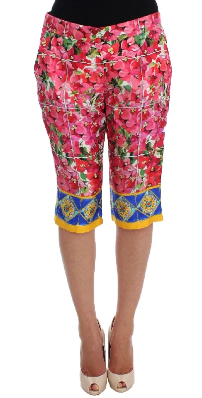 Your Chance to Save is Now!Dolce & Gabbana  Floral Silk Capri Women's Pants