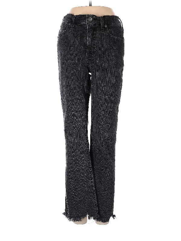 Best Offers of the Month!High-Rise Straight-leg Cali Demi-Boot Jeans In Berkeley Black: Chewed-Hem Edition in Dark Wash
