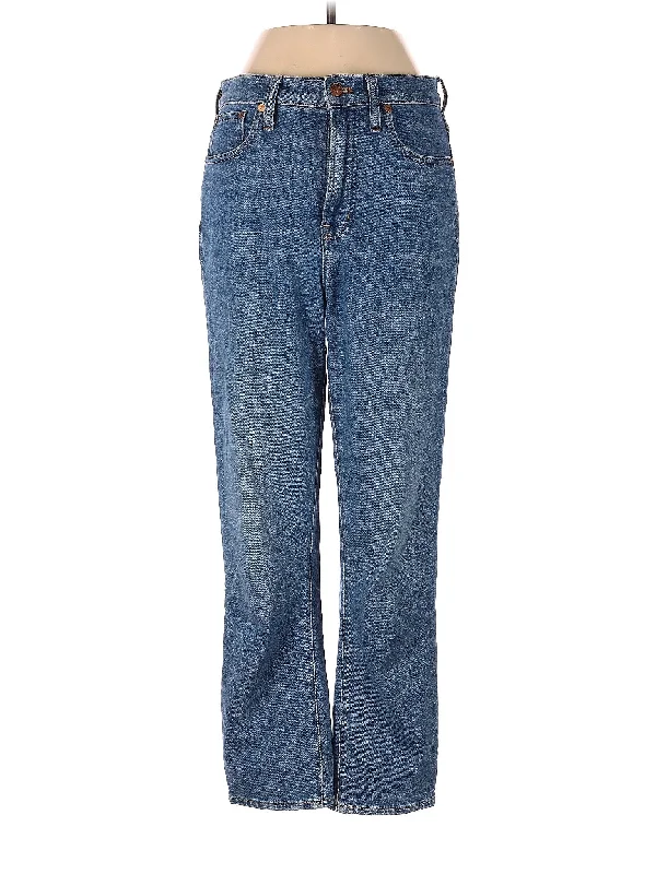 More Discounts, More Joy!High-Rise Straight-leg Jeans in Medium Wash