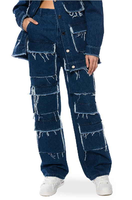 Your Wallet Will Thank You!MILA POCKET DETAIL RELAX FIT JEANS