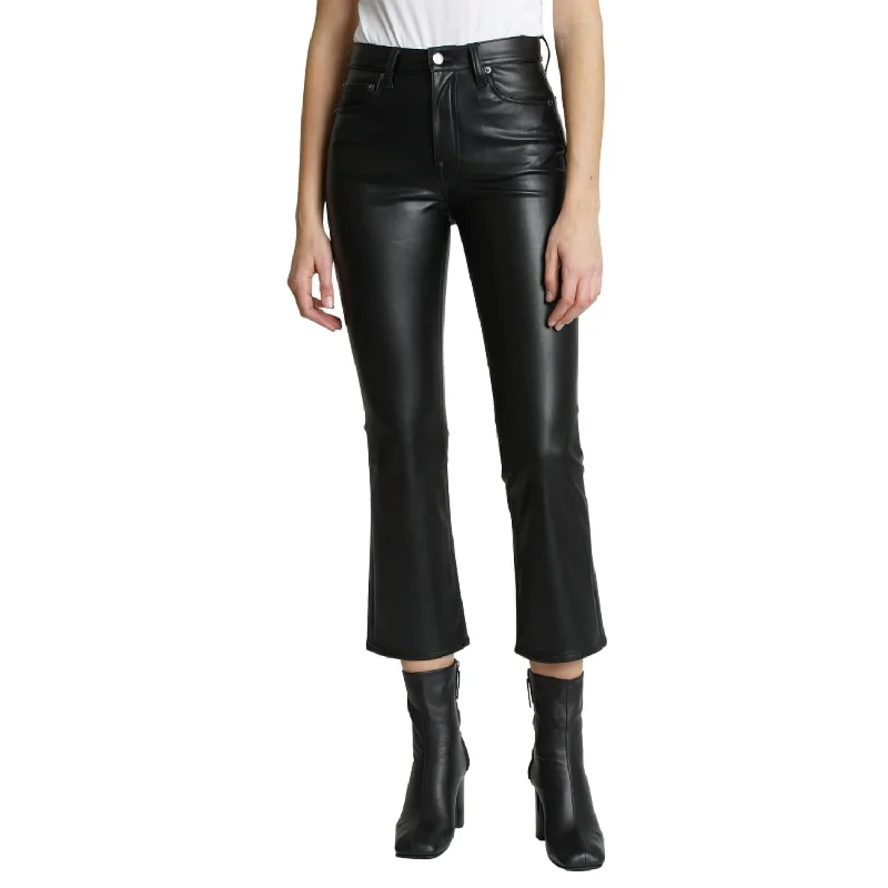 Limited Time Offer!Lennon Coated Bootcut Jeans In Slate Black