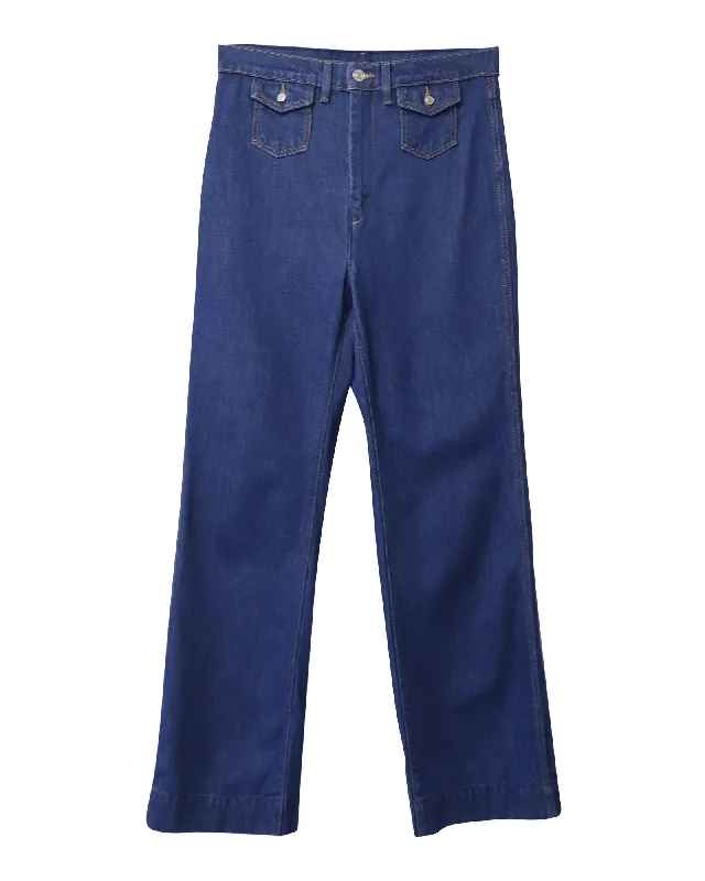 Find Your Perfect Deal Today!Re/done Straight Leg Denim Jeans in Blue Cotton