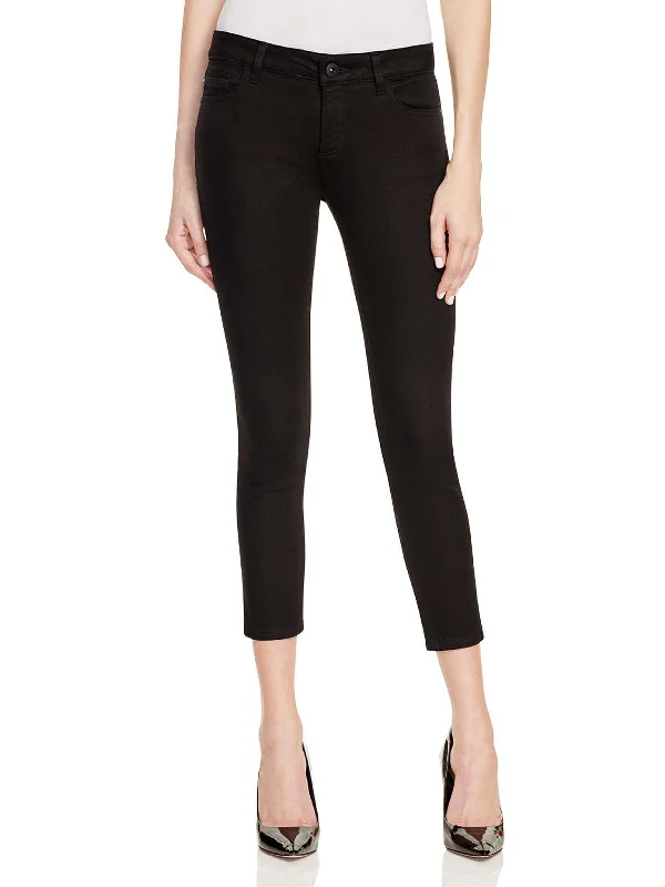 Save More When You Shop More!Womens Cropped Mid Rise Skinny Jeans
