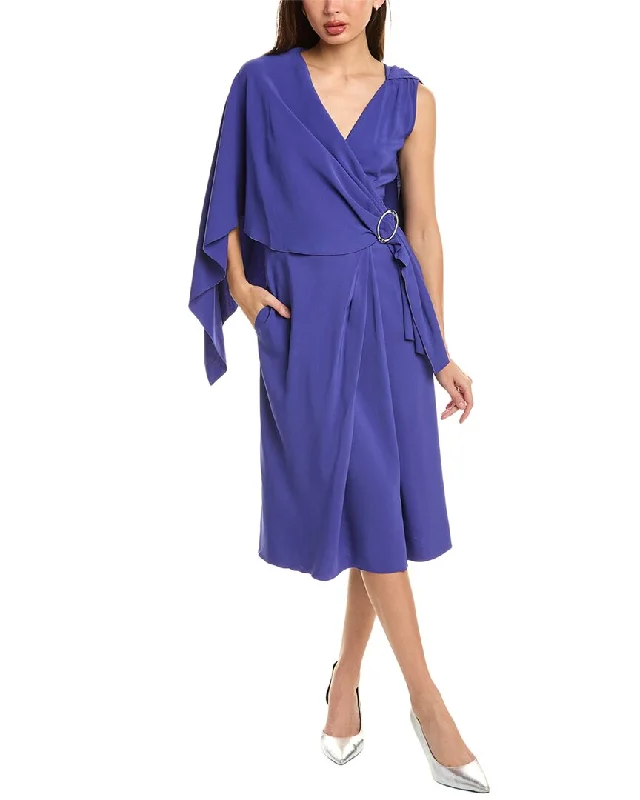 Save Up to 50% Off!Alberta Ferretti Cape Midi Dress