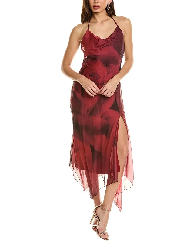 Shop Early, Save Big!Alberta Ferretti Silk Chiffon Midi Dress