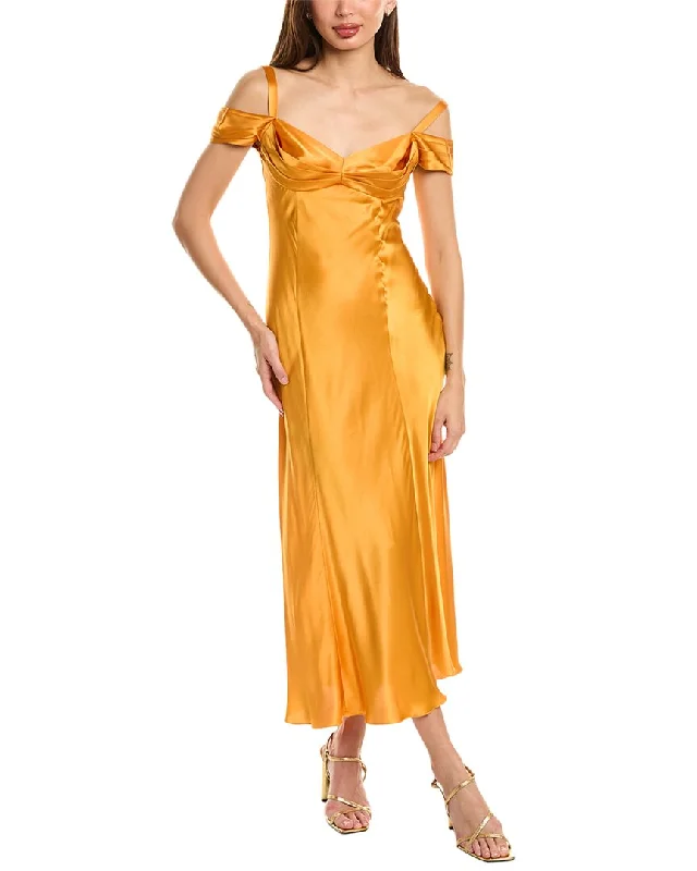 Every Deal is a Steal!Alberta Ferretti Silk Midi Dress