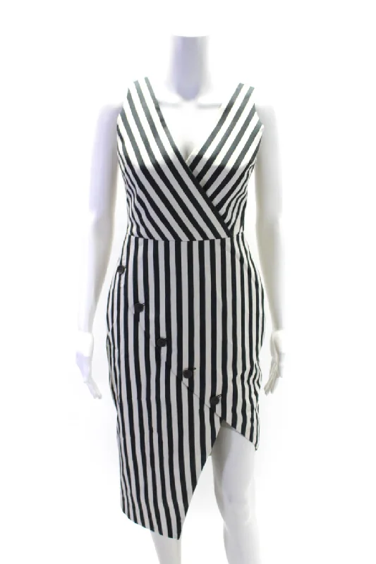 Act Fast – Limited Time Savings!Altuzarra Womens Striped Print Button V-Neck Sleeveless Midi Dress White Act Fast – Limited Time Savings!Altuzarra Womens Striped Print Button V-Neck Sleeveless Midi Dress White
