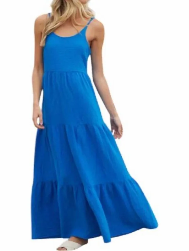 The Best Deals Won’t Wait!Bria Slip Midi Dress In Sapphire Blue