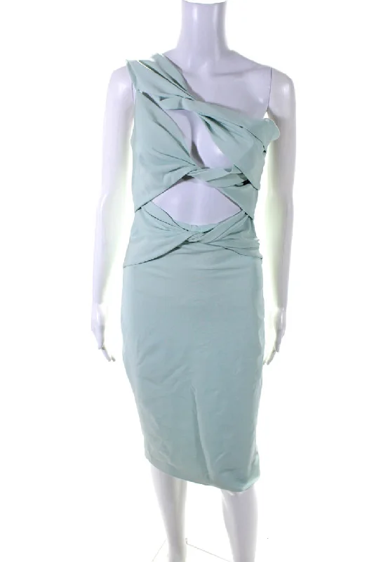 Your Chance to Save is Now!Cushnie Et Ochs Women's Off The Shoulder Cutout Midi Dress Mint Green Your Chance to Save is Now!Cushnie Et Ochs Women's Off The Shoulder Cutout Midi Dress Mint Green