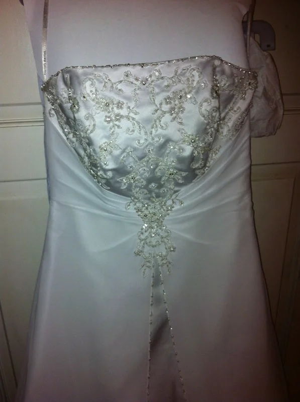 Don't Miss Out!David's Bridal Chiffon Split Front Overlay Style V9010