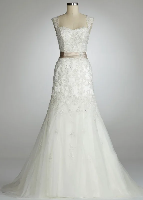 Stock Up and Save!David's Bridal DAVID'S BRIDAL CAP SLEEVE BEADED