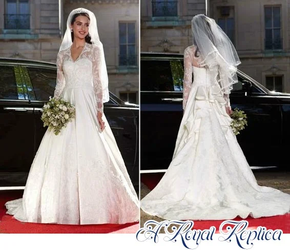 The Best Sale of the Year!David's Bridal Long Sleeved Satin and Lace Ball Gown Style WG3401