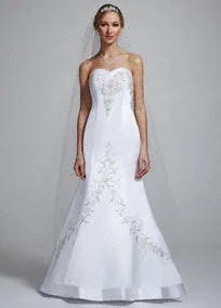 Your Exclusive Offer Awaits!David's Bridal Satin Mermaid Gown with Sweetheart Neckline