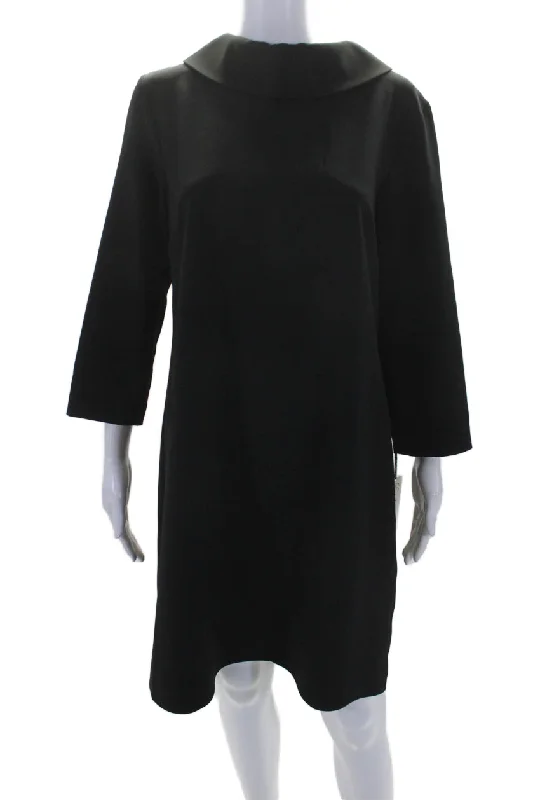 Huge Savings – Act Now!Estelle & Finn Womens Crepe Tied Neck Long Sleeve A-Line Midi Dress Black Huge Savings – Act Now!Estelle & Finn Womens Crepe Tied Neck Long Sleeve A-Line Midi Dress Black