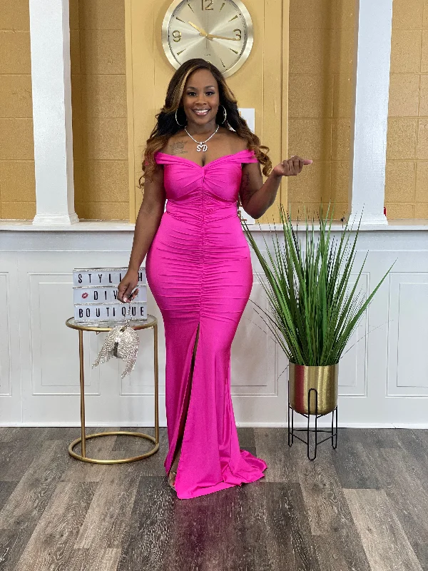 Get More, Spend Less – Shop Now!High Attention Dress (Fuchsia)