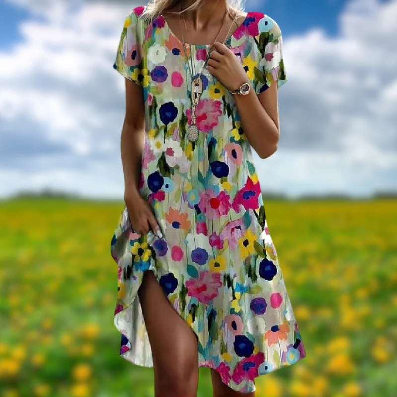 Your Shopping Wish, Our Discount Command!JENNA - Colourful comfortable dress