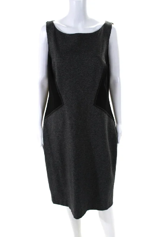 The Best Offers Are Here!Lafayette 148 New York Women's Sleeveless A-Line Midi Dress Gray