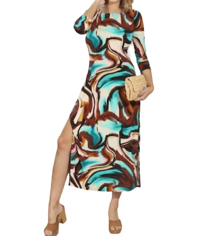 Price Drops You’ll Love!Low Back Midi Dress In Multi