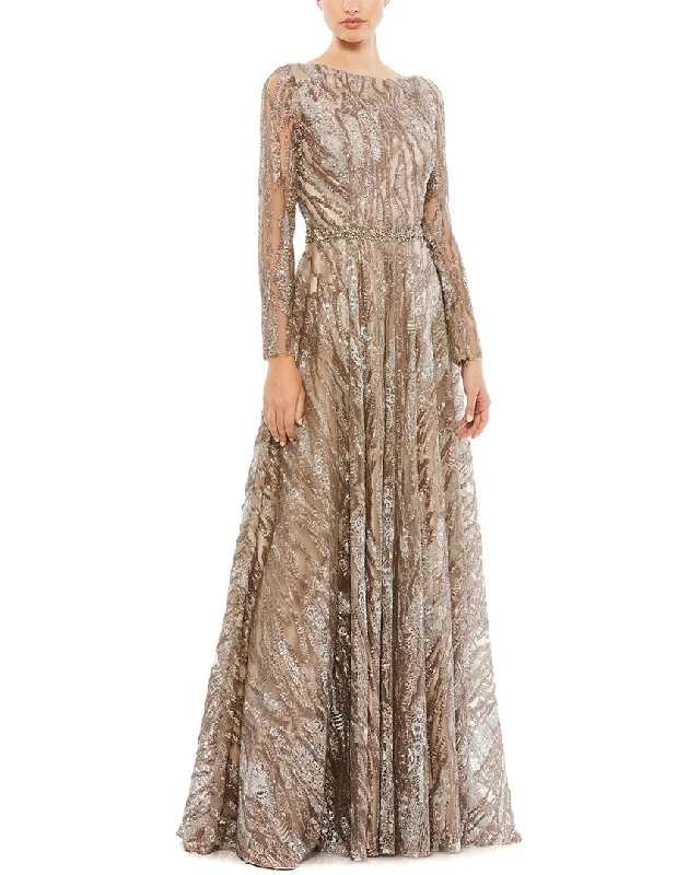 Special Discounts Inside!Mac Duggal Sequin Bateau A Line Gown
