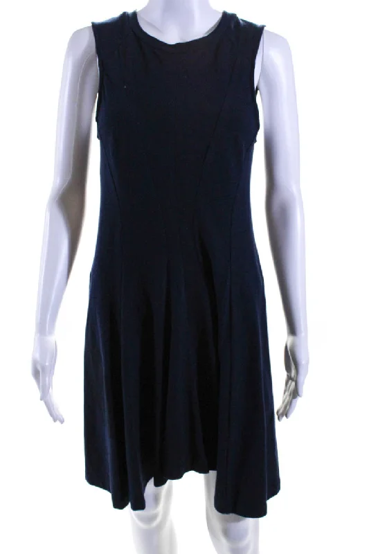 Must-Have Deals Inside!Marni Women's Round Neck Sleeveless Fit Flare Midi Dress Navy Blue Must-Have Deals Inside!Marni Women's Round Neck Sleeveless Fit Flare Midi Dress Navy Blue