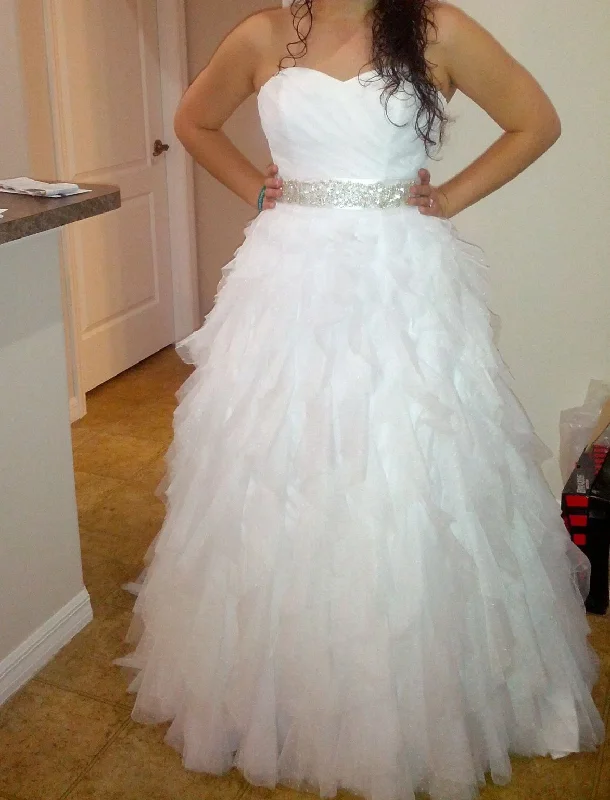 Special Offer – Act Fast!Other Galina Soft Dot Tulle Ball Gown with Ruffle Skirt