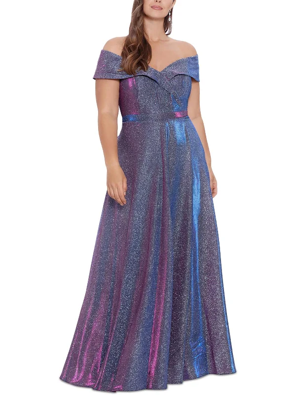 Exclusive Deals Just for You!Plus Womens Drapey Maxi Evening Dress