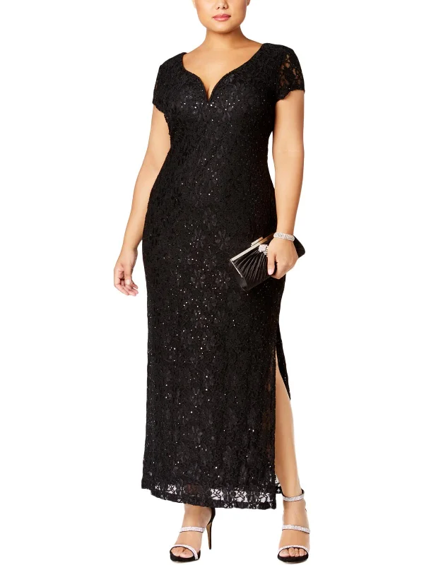 Every Deal is a Steal!Plus Womens Lace Formal Evening Dress