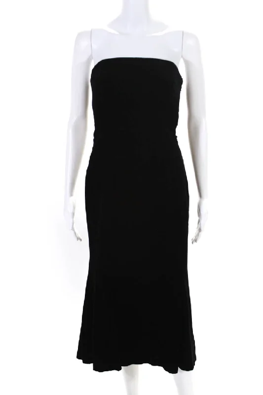 Shop Smart, Save Big!Ralph Lauren Black Label Womens Strapless Velvet Midi Dress Gown Black Shop Smart, Save Big!Ralph Lauren Black Label Womens Strapless Velvet Midi Dress Gown Black