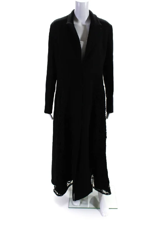 Shop Today, Save Tomorrow!Sandra Mansour Womens Blazer Midi Dress with Crochet Gaudet  Black
