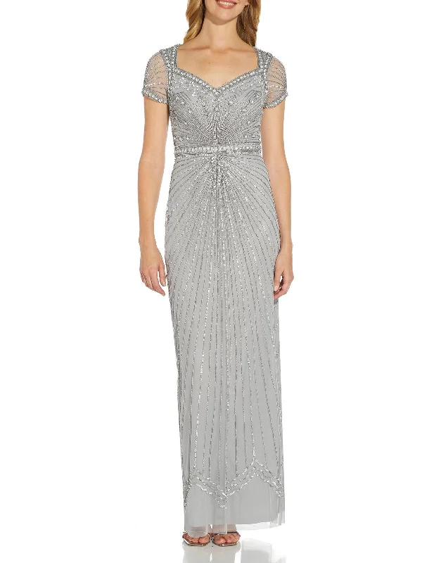 Your Favorite Sale is Back!Womens Beaded Cut-Out Evening Dress