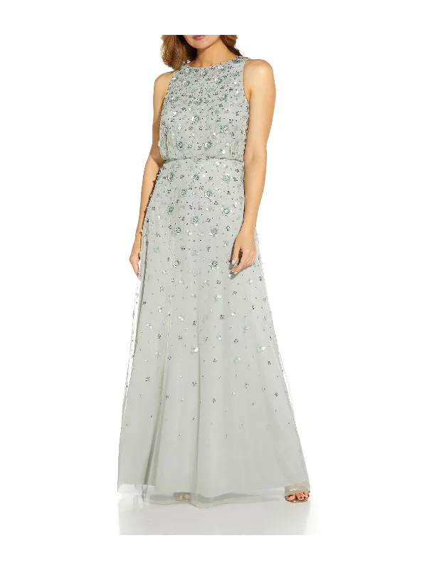 Mega Sale Happening Now!Womens Beaded Halter Evening Dress