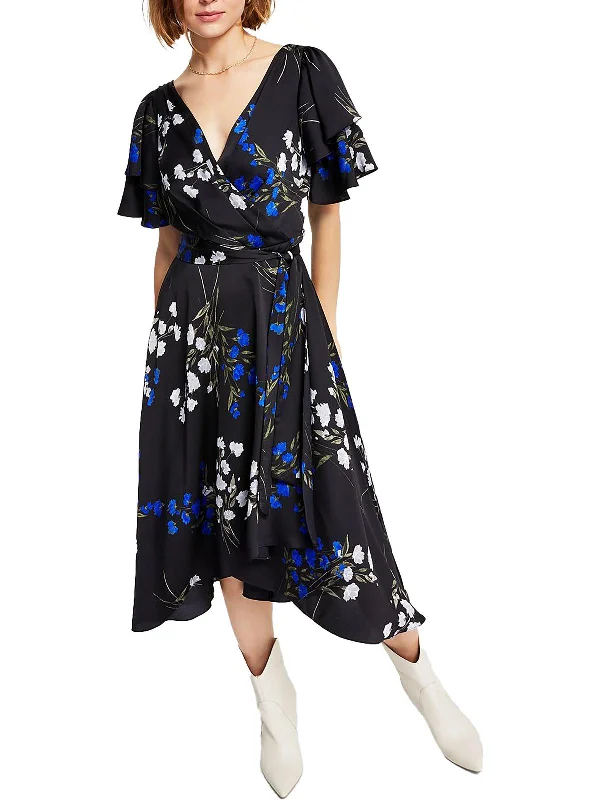 Limited Edition, Limited Price!Womens Belted Midi Wrap Dress