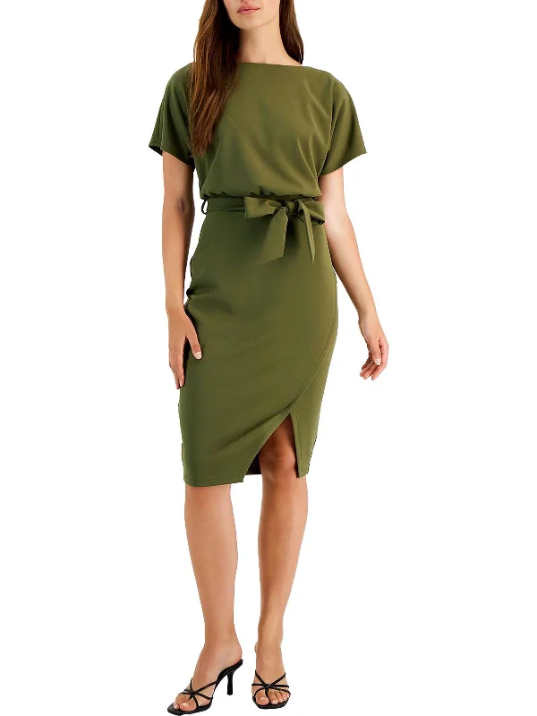 Buy One, Get One Free!Womens Blouson Split Wrap Dress