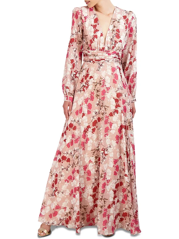 Shop Before It’s Gone!Womens Chiffon Floral Evening Dress
