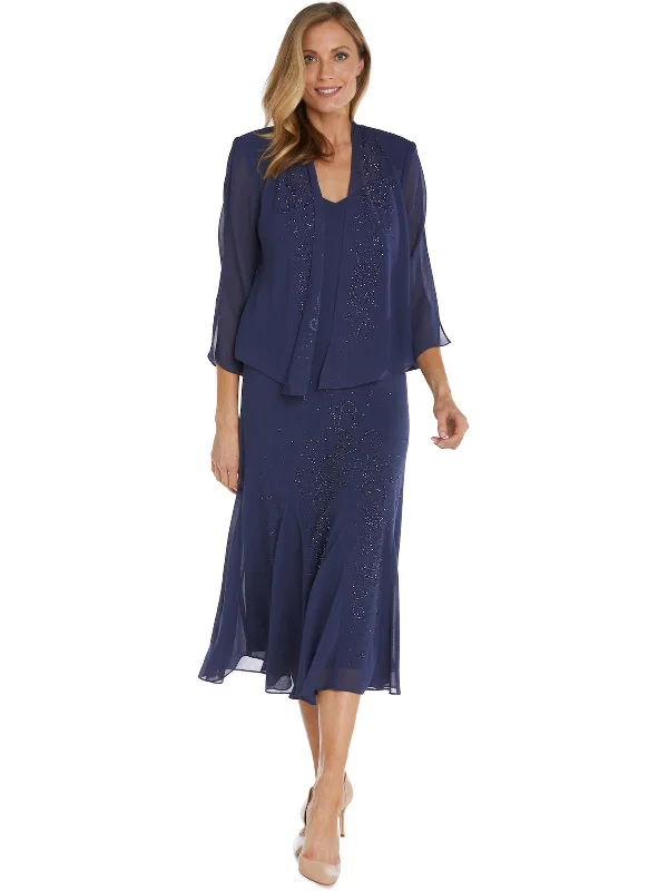 Don't Miss Out!Womens Chiffon Sleeveless Dress With Jacket